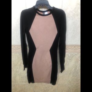 Black/Nude Bodycon Dress